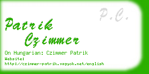 patrik czimmer business card